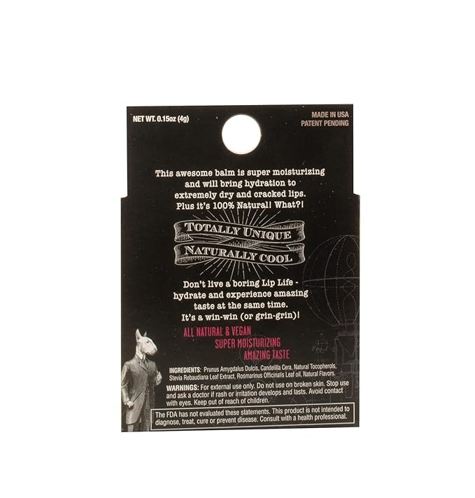 Dr. LIP BANG’S Super Moisturizing Lip Balm | 4 Pack | Strawberry| ALL NATURAL & CRUELTY FREE | 100% VEGAN | FOR DRY & CRACKED LIPS