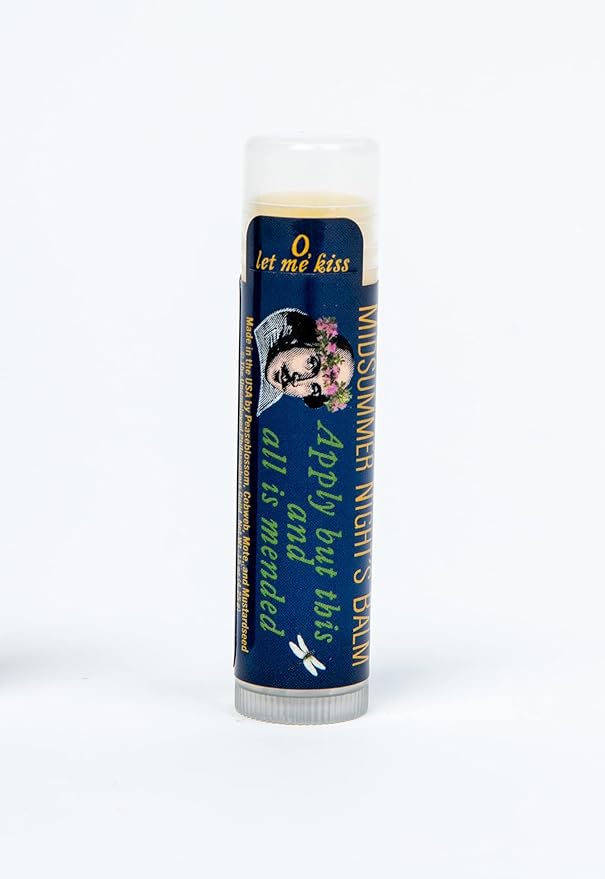 Shakespeare's Midsummer Night's Lip Balm Tube, Cherry Flavored - Cruelty-Free and Made in the USA from Natural and Imported Ingredients