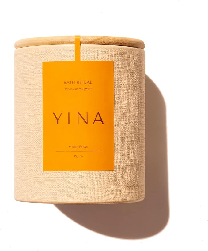 YINA - Organic Bath Ritual Bath Packs with Japanese Mugwort | Sustainable, Cruelty-Free, Clean Skincare (9-Packs Each)