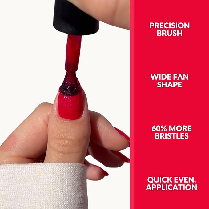 CAKE Power Boost Nail Strengthener & Hardener, Repair Damaged Nails, Non-Toxic, Professional Brush, Keratin Enriched (Sassy Senorita) (1 fl oz)