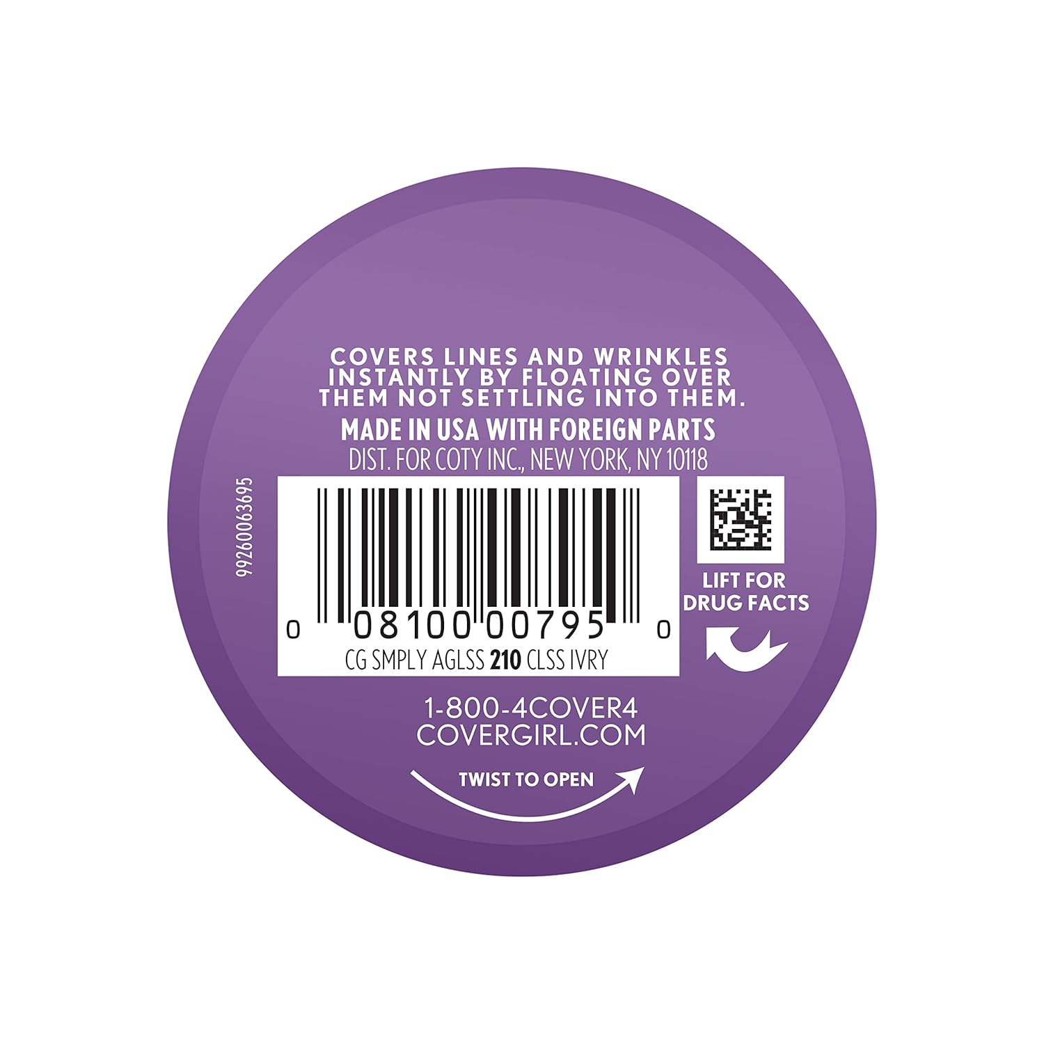 COVERGIRL+OLAY Simply Ageless Instant Wrinkle-Defying Foundation 210 Classic Ivory 0.44 Fl Oz & Simply Ageless 3-in-1 Liquid Foundation Classic Ivory