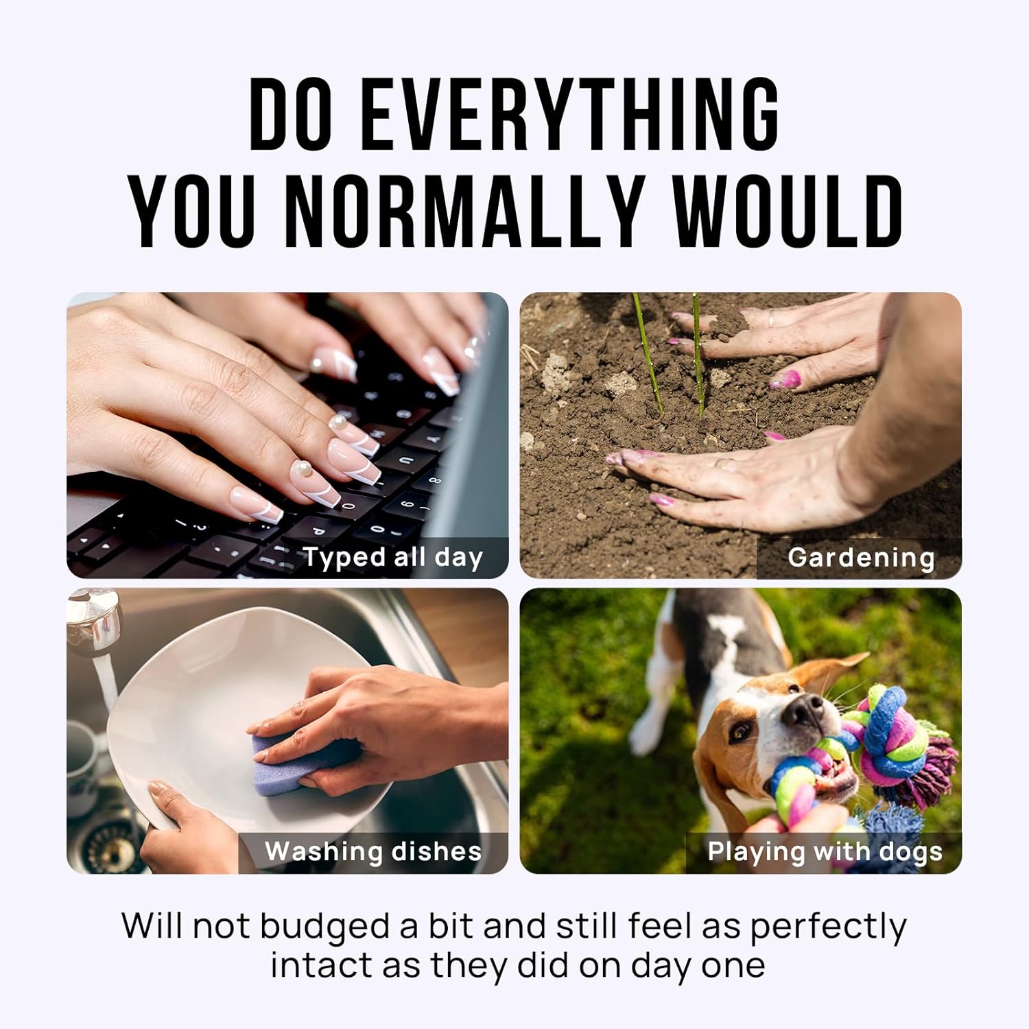 BTArtbox Press on Nails Short Square - Dark Red Nails with Glossy French Tips in a Matte Finish, Soft Gel Fake Nails Glue On Nails in 16 Sizes for for Valentine's Day Gift, Cozy Cocoa