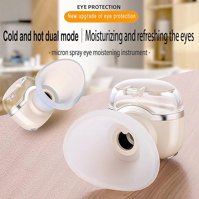 Heated Eye Sprayer for Dry Eyes Relief Mist Steamer Portable Warm Compress Eyes Mister for Eyelid,Eye Skin SPA Eye Steam Relief Dry Eyes and Stye Mini Eye Drops Tool