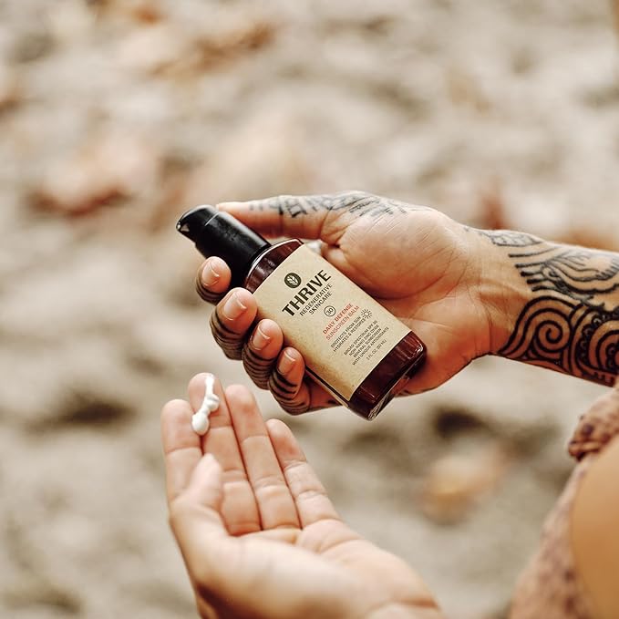 Thrive SPF30 Protect, Restore & Tone Superplant Skin Care Set - Gift Set with Mineral SPF30 Sunscreen, Recovery Serum, Spot On Serum - Vegan, Made in USA