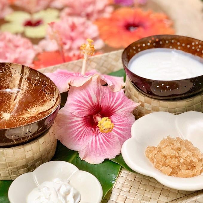 Pure Fiji Spa Gifts for Women and Man - Body Gift Box Include: Sugar Scrub, Bath and Body Oil, Body Butter and Body Lotion, Scent Frangipani