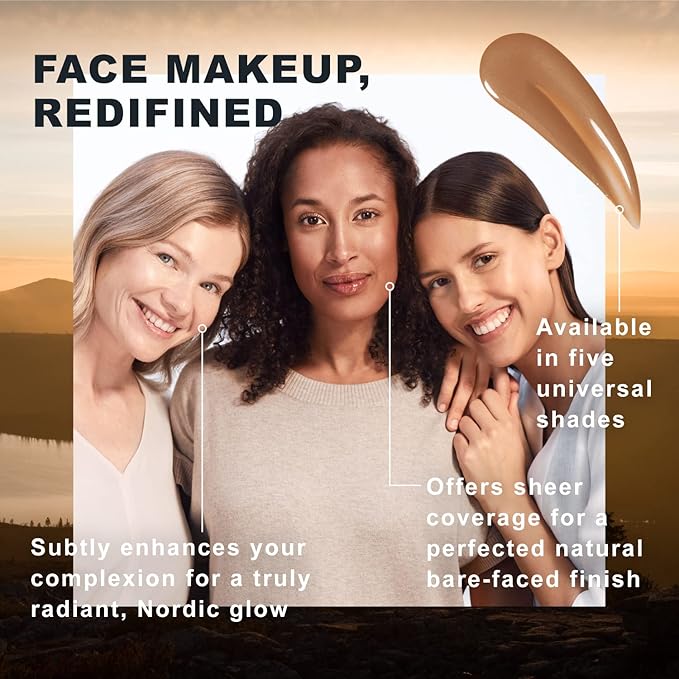 Lumene Invisible Illumination Instant Beauty Glow Serum - Sheer-Coverage Face Makeup + Brightening Serum - Infused with Nordic Algae and Vitamin E for Instant Radiance - Universal Deep (30ml)