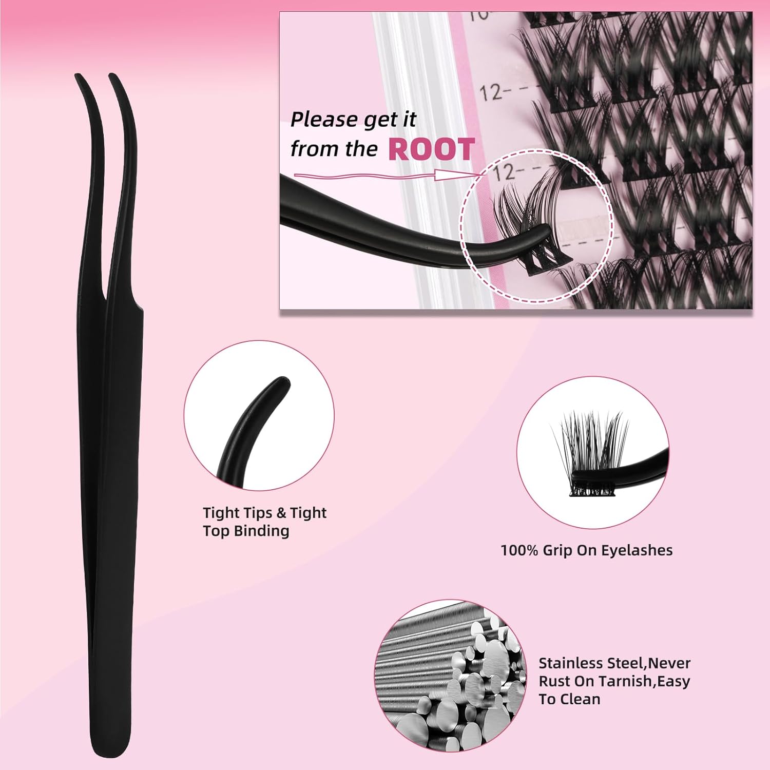 Lash Clusters kit 8-18mm DIY Eyelash Extension Kit 168 Natural Lash Clusters 0.07D D Curl Wispy Individual Eyelash Clusters False Lashes Eye Lash Extension Lash Kits