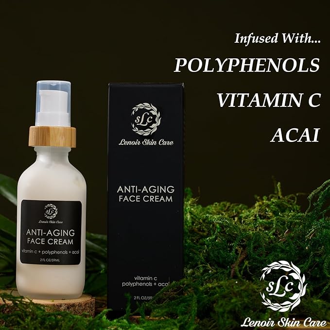 Anti-Aging Face Cream (2 fl.oz/59ml) | Natural, Fragrance-Free Facial Moisturizer | Clean, Vegan, Cruelty Free Skincare for Men & Women | Spa Collection