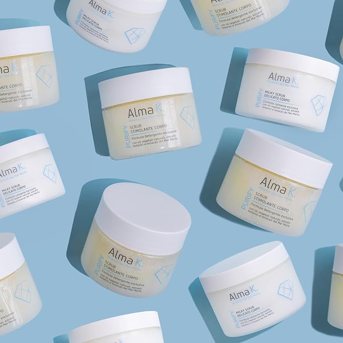 ALMA K Gentle Milky Body Scrub - Exfoliating Body Scrub - Body Exfoliator - Shower Scrub with Shea Butter - Exfoliating Scrub for Women - 8.4 oz