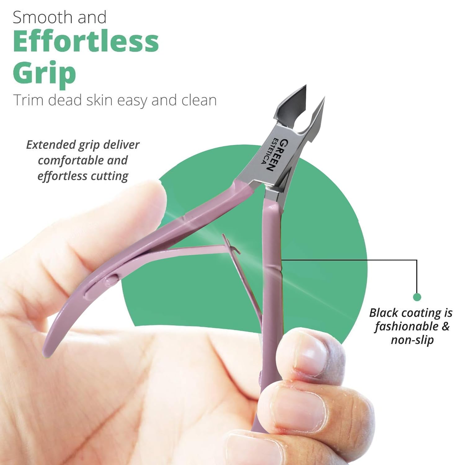 Professional Cuticle Trimmer Nail Cuticle Cutter Stainless Steel Cuticle Nippers with Sharp Blades of Cuticle Remover Clippers Manicure Tools Double Spring for Nail Care Pedicure Nail Tools (Rose)