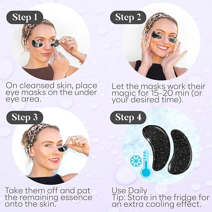 Nighttime Under Eye Patches for Puffy Eyes and Dark Circles, Gel Eye Masks with Collagen, Retinol & Vitamin E, Deeply Moisturizing, Bridesmaid Gifts, Gifts for Teens, Anti Wrinkle Patches(30 Pairs)