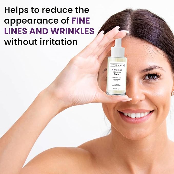 Bakuchiol Renewal Serum with Hyaluronic Acid, Niacinamide, and Vitamin C, 50ml