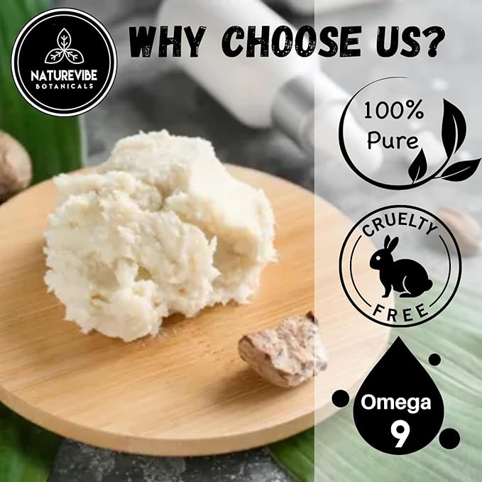 Naturevibe Botanicals Shea Nut Oil 32 Ounces | 100% Pure and Natural | Great for Skin Care and Hair Care