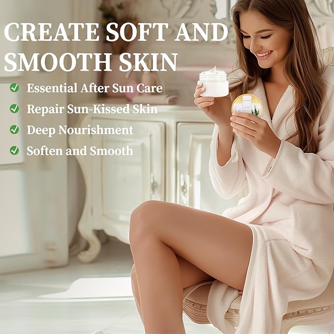 Princess Belle After Sun Body Butter, Shea Body Butter, Body Moisturizer for Dry Skin, After Sun Care, After Sun Moisturizer for Women