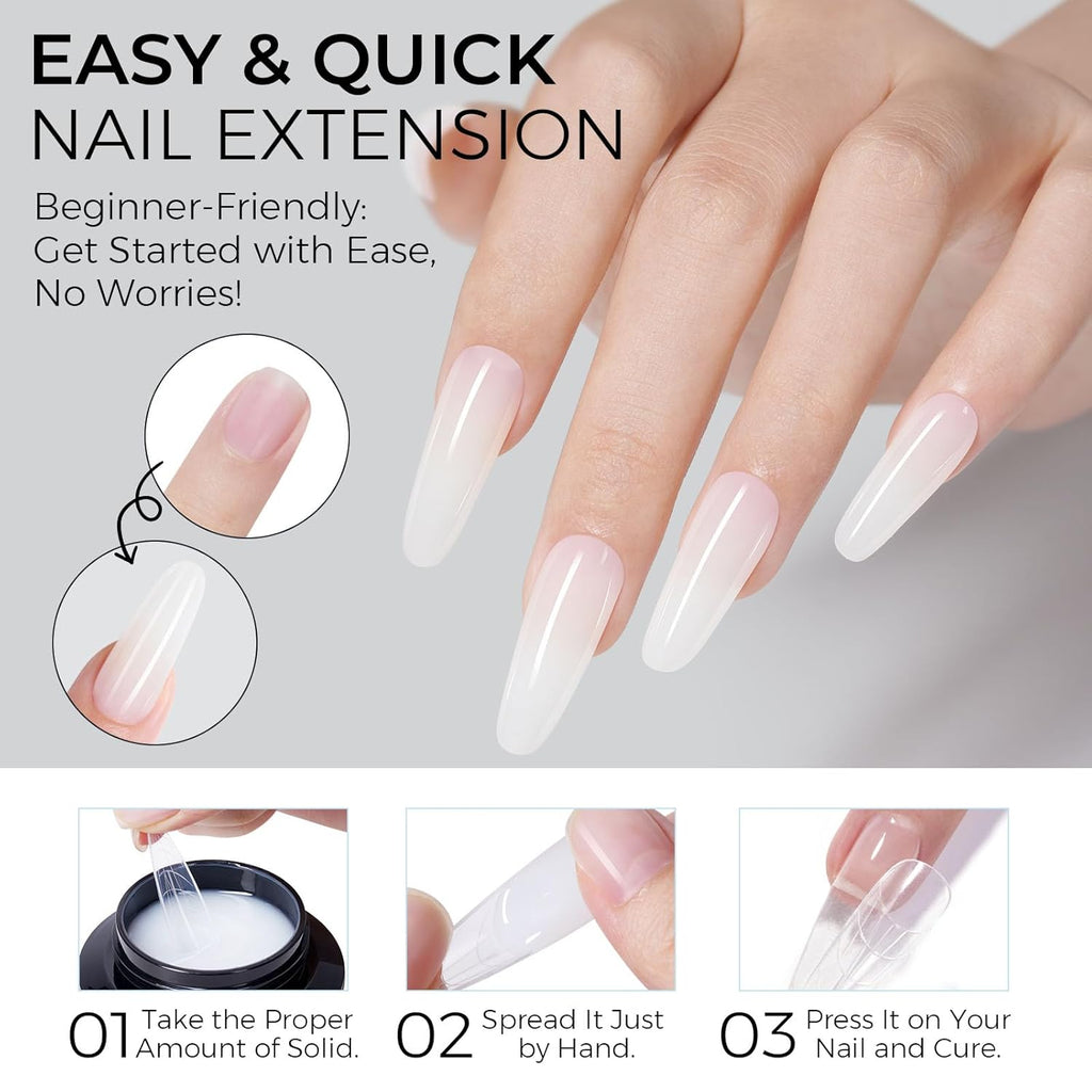 TOMICCA 3D Nail Gel Sculpting Gel for Nail Art 50g Gel Nail Art Non Sticky Hand Carving Gel UV LED Nail Extension Gel Solid Builder Gel for Nails White