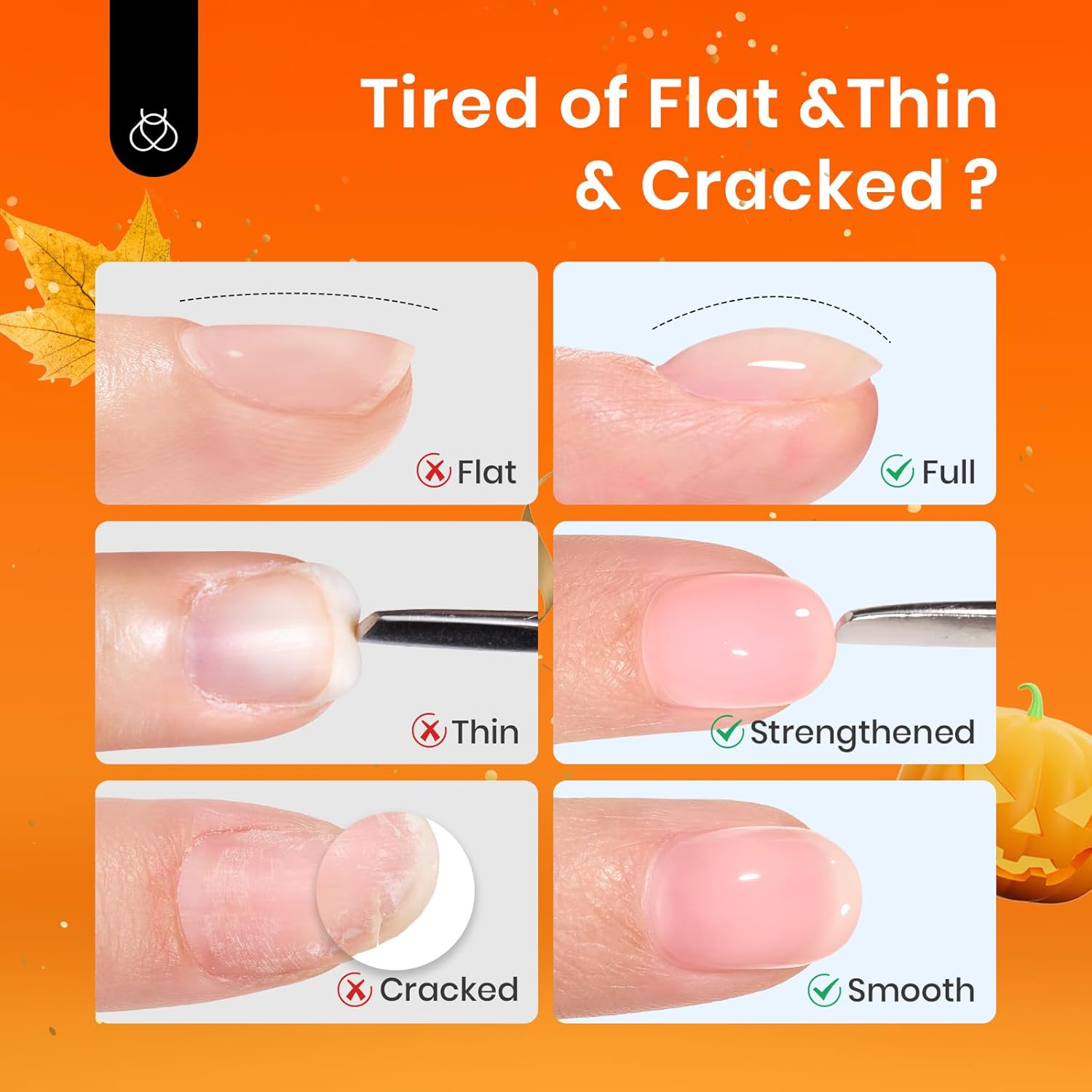 Beetles Builder Gel for Nails, 2 Pcs 0.51 oz 8 in 1 Clear Builder Nail Gel Set for Nail Apex Extension LED Lamp Cured Strengthening Nails for Beginners & DIY Fall Nails Salon Manicurist Women