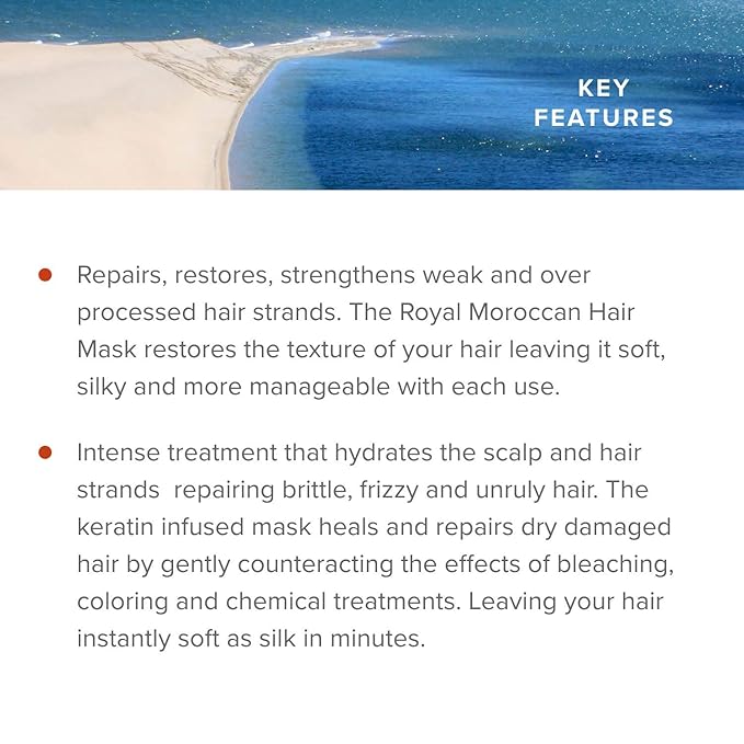 Hair Mask, 250 ml (8.45 fl oz) - Nourishing Hair Mask Treatment for Damaged Hair, Argan Oil for Hair