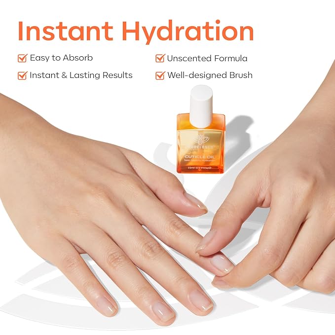 modelones Cuticle Oil Nail Strengthener and Growth Nail Growth Oil Repairs Cuticle & Promote Nail Care Moisturize Dry Skin 15ml