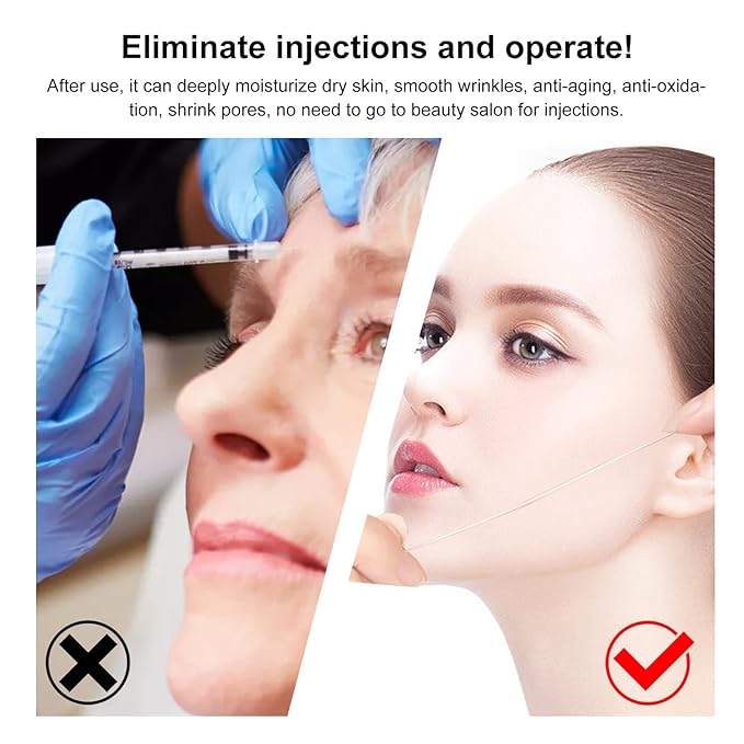 Protein Thread Lifting Set, Soluble Protein Thread and Nano Gold Essence Combination, Absorbable Collagen Thread for Face Lift, Reverse Collagen Serum for Face (With 1 x Protein Thread)