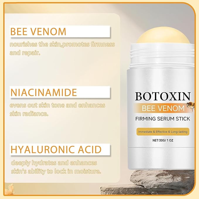 Bee Venom Firming Serum Stick, Advanced Firming & Wrinkle-Reducing Cream, Retinol Firming Serum Stick, Plumps and Firms Skin, for Women & Men (2Pcs)