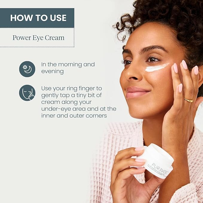 Wonderskin Purevoc Eye Cream for Dark Circles and Puffiness 0.5 Oz - Under Eye Cream for Women and Men with Mango & Shea Butter, Squalane - Fragrance-Free