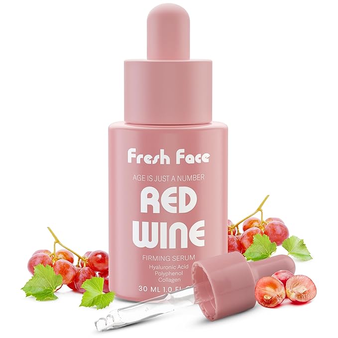 Fresh Face Hyaluronic Acid Serum for Face 30 ml 1.0 fl.oz – Anti Aging Hydrating serum with Collagen & Polyphenol - Reduces Wrinkles, Fine Lines and Plumps Skin - Enhances Skin Texture & Elasticity