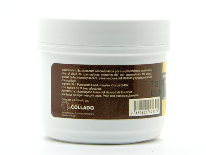 Cocoa Butter/Manteca de Cacao Dr.Collado - (2pk x 1oz) Restores Natural skin color and tone and for Cracking Hands and Feet