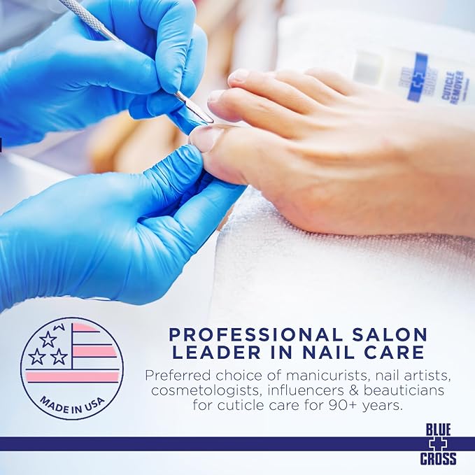 Blue Cross Hydrating, Moisturizing, Strengthening Cuticle Remover Oil with Lanolin + Extra Strength Callus Remover Gel for Heel or Feet, 16 oz each, 2 pack Bundle