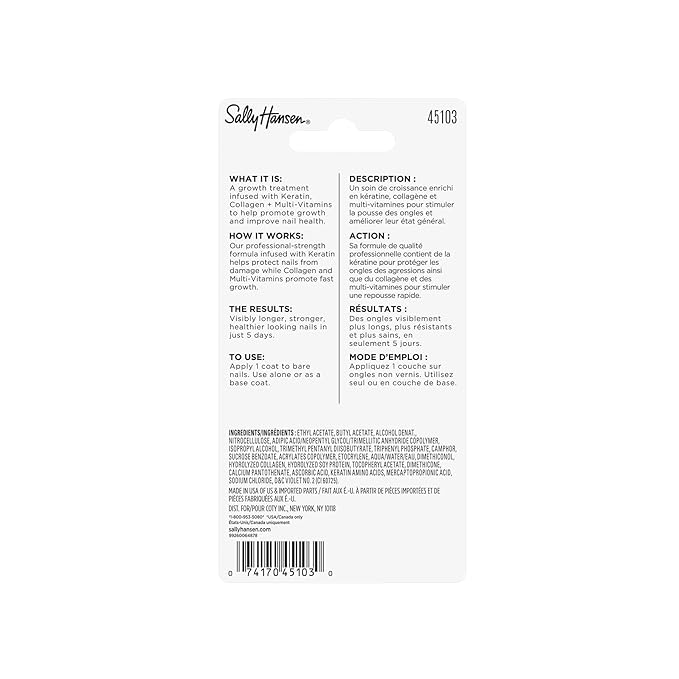 Sally Hansen Miracle Nails Nailgrowth Treatment 0.44 Fl Oz (Pack of 2)