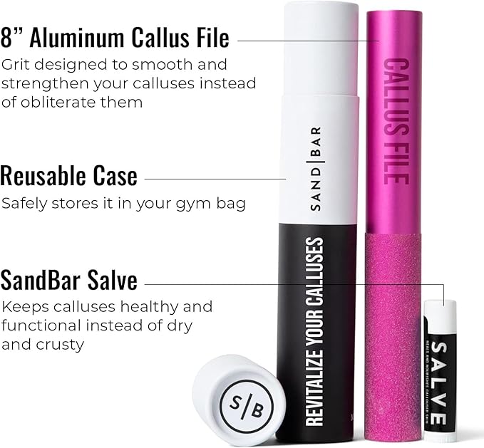 SandBar Original Callus File - Callus Remover for Hands and Fingers - Don't Remove Hard Skin with Shavers Or Pumice Stones - Maintain Your Grip - for Gym Enthusiasts, Climbers, Gymnasts & WOD Junkies