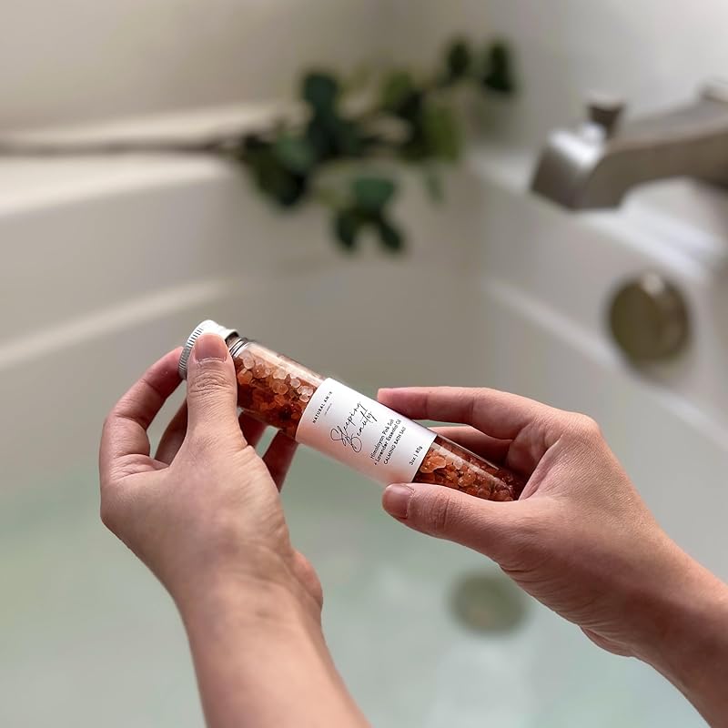 Natural Amor Handmade Spa Gifts for Women, Thank you Gift, 5pcs Gift Set for Women,Includes Bath Salt, Bath Bomb, Lip Balm