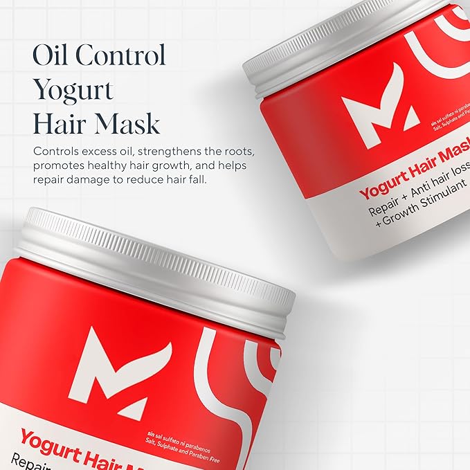 Maka Capillary Health Yogurt Hair Mask Oil Control, Sulfate, and Salt-Free Hair Growth Organic, 12 Fl Oz