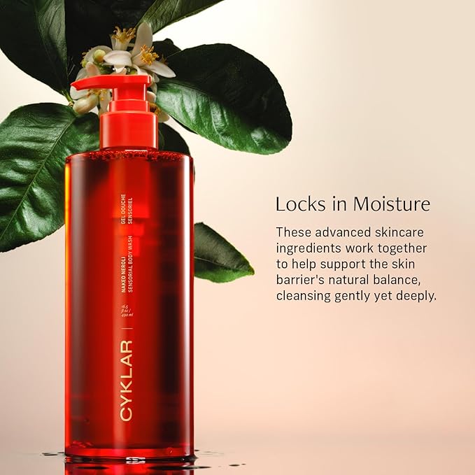 Vitamin C Body Oil for Women and Men. Moisturizing Naked Neroli & Body Wash Bundle