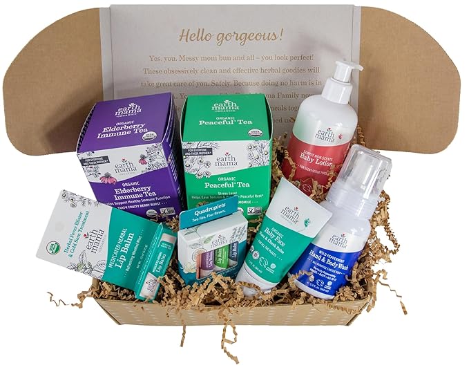 Earth Mama Signature Collection | Self Care Gifts for New Mom (9-Piece Set)