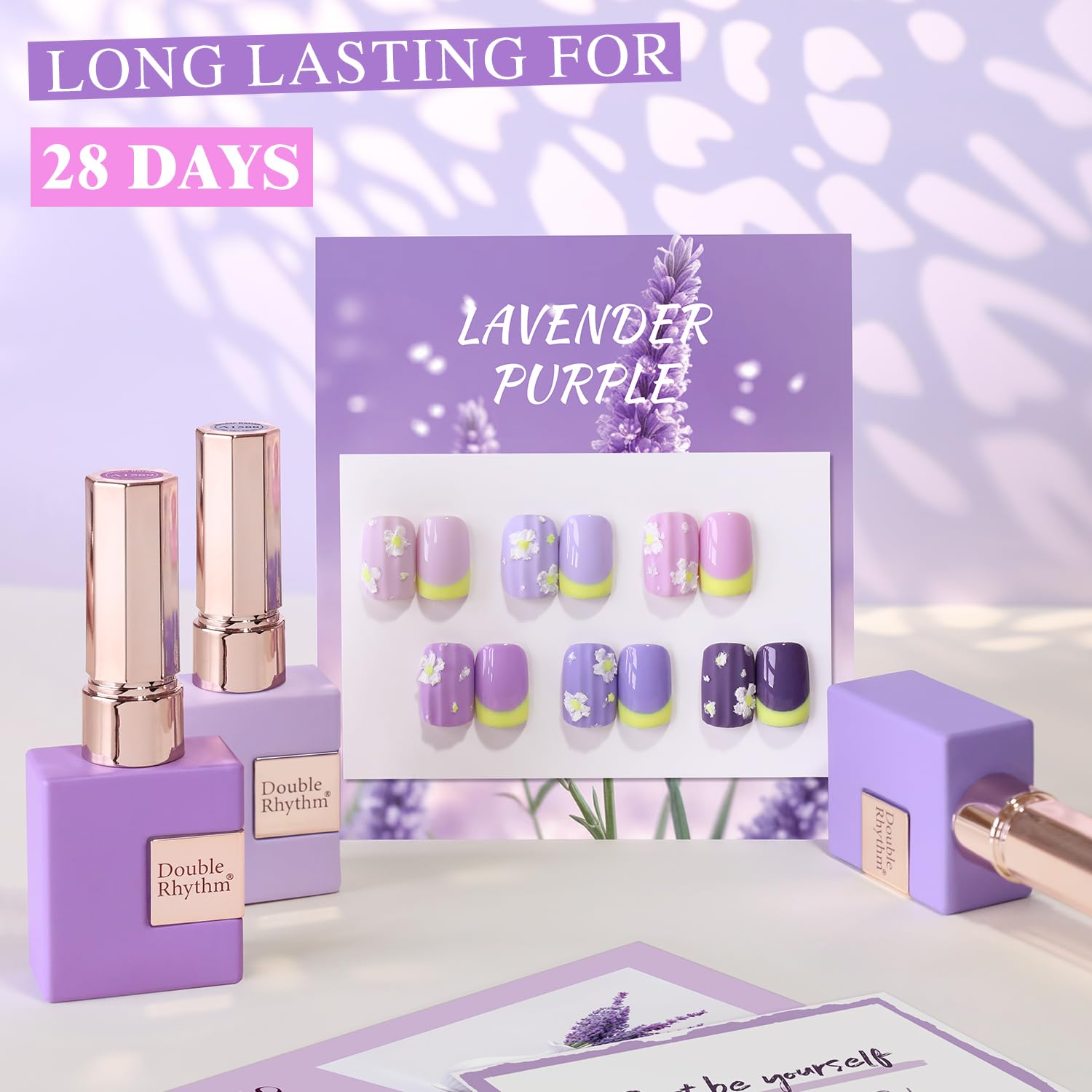 Double Rhythm 6 Pcs 15 ML Gel Polish Set Same Color Same Bottle Soak Off Gel Polish Kit Nail Art Manicure Salon DIY at Home for Women (Light Dark Purple Violet Rose Pink-T6-16)