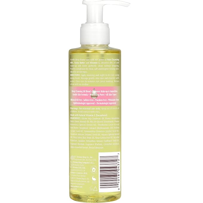 Palmer's Cocoa Butter Formula Skin Therapy Cleansing Oil for Face, Rosehip Fragrance, 6.5 Ounces (Pack of 6)