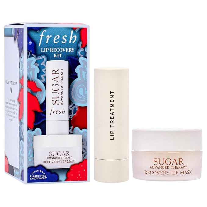 Lip Recovery Kit by Fresh for Women - 2 Pc 0.35oz Sugar Advanced Therapy Lip Mask, 0.15oz Sugar Advanced Therapy Lip Treatment