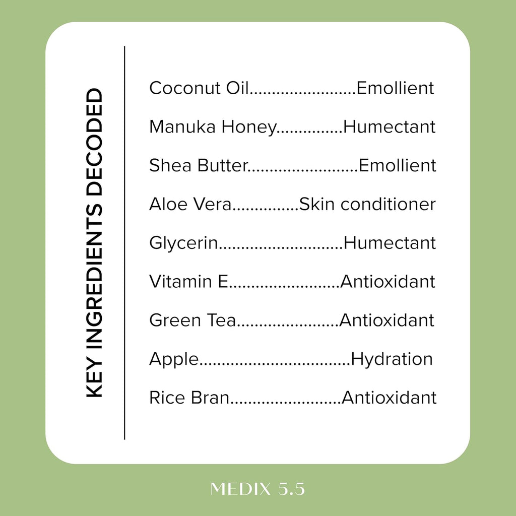 MEDIX 5.5 Coconut Oil Lotion W/ Manuka Honey Cream Skin Care Face Moisturizer & Body Cream | Firming Coconut Oil For Skin Minimizes Look Of Dry Skin, Cellulite, Stretch Marks, & Wrinkles, 2-Pack