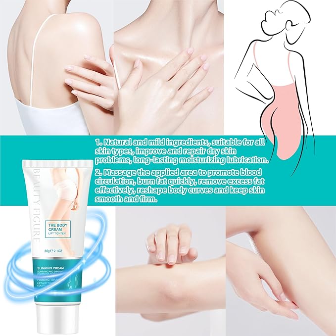 Skin Firming Body Cream, Moisturizing Body Lotion for Extremely Dry Skin, Fat Burning, Massage Cream for Body, Lightweight and Fast Absorbing, Non-Greasy, Body Lotion for Women and Men (2)