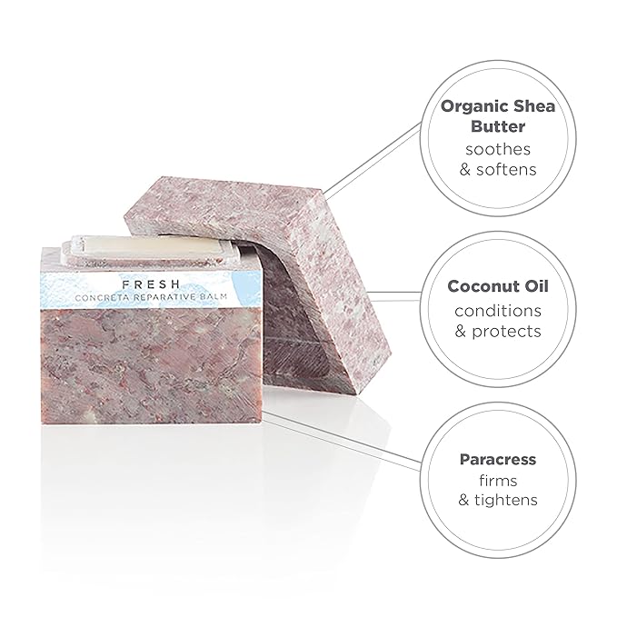 ZENTS Concreta Firming Repair Balm & Solid Parfum (Fresh Fragrance) | Moisturizing Shea Butter & Coconut Oil for Skin | 1.25 fl oz