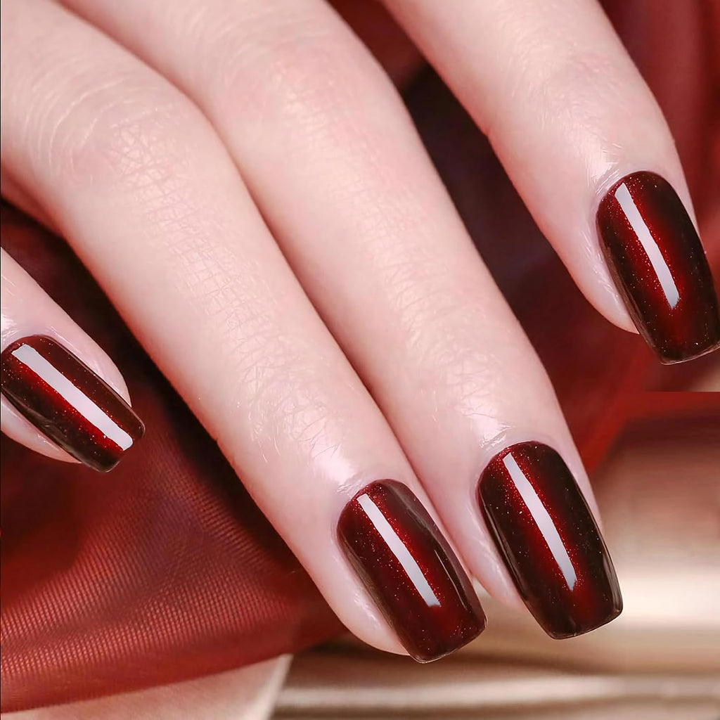 Major Dijit Quick Dry Nail Polish Pearl Wine Red Summer Nail Lacquer for Nail Art Regular Nail Polish 0.41 fl oz.