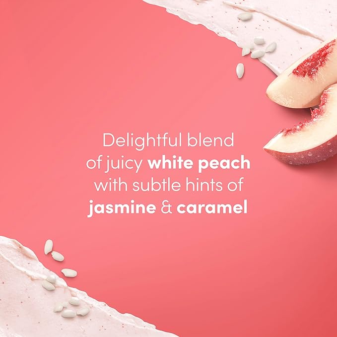 Dove White Peaches & Crushed Rice Body Scrub Exfoliates and Deeply Nourishes for Smooth, Radiant Skin 15oz