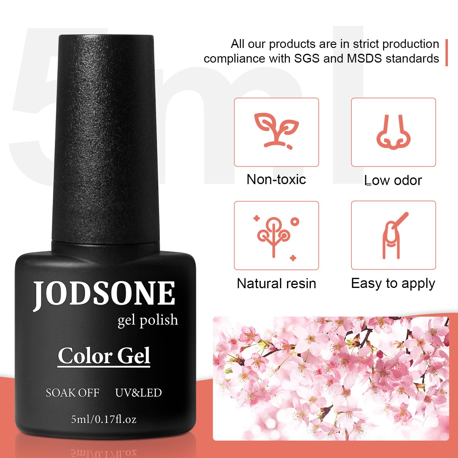 JODSONE Gel Nail Polish Kit with U V Light 32 Colors with Base Coat Matte Glitter Top Coat Gel Nail Set Manicure Salon Tools