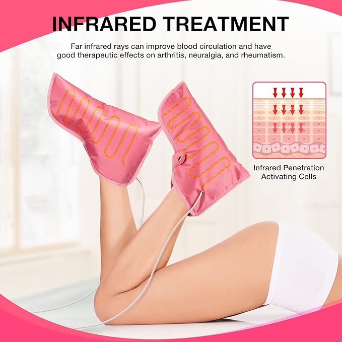 Noverlife Paraffin Wax Heated Booties, Electric Heated Nail Art Pedicure Foot Cover, Infrared Wax Therapy Treatment SPA Warmer Kit for Foot Care