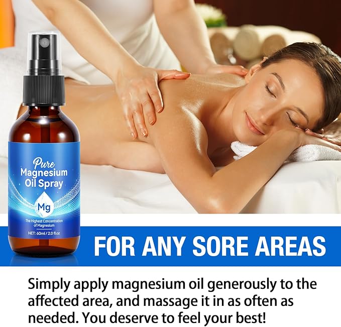 Magnesium Spray 2PACK, Pure Magnesium Chloride Oil Spray, Magical Magnesium Body Spray 2.02 fl.oz