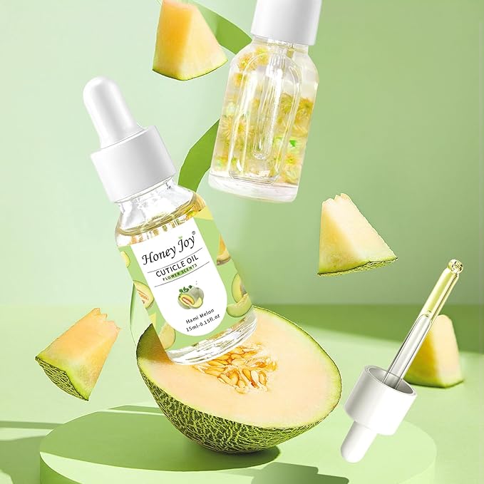 Honey Joy Cuticle Oil for Nails – Nail Oil Cuticle for Nail Care, Cuticle Nail Oil for Growth and Strength, Cuticle Oil for Nails, 0.5 fl. oz (Hami Melon)