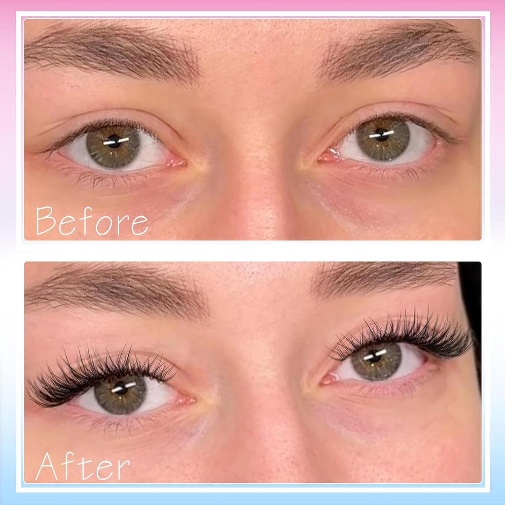 TNFVLONEINS Lash Clusters Kit 8-16mm Eyelash Clusters Kit Natural Lash Extension Kit Wispy Widespan DIY Eyelash Extension Kit Individual Lashes Cluster with Bond and Seal and Tweezers