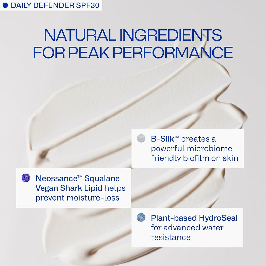 Daily System Bundle | Deeper Dive Moisturizer Serum & Daily Defender SPF 30 | Hydrating, Firming & Sun Protection | Natural, Eco-Friendly, Reef-Safe, Cruelty-Free | Suitable for All Skin Types