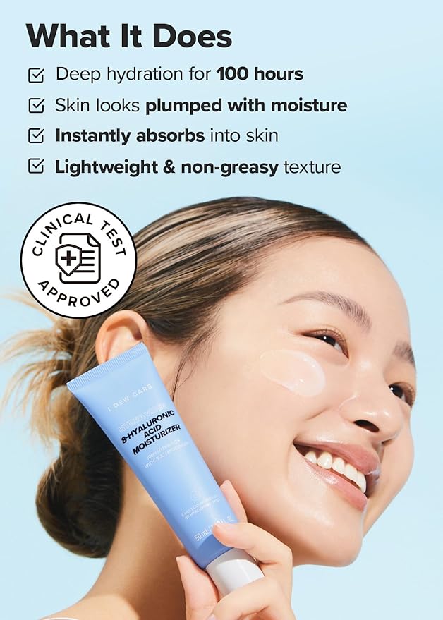 I DEW CARE Hydra Vibes 8-Hyaluronic Acid Moisturizer, 1.69 fl. oz. + Skincare Set - Vitamin To Glow Pack Bundle