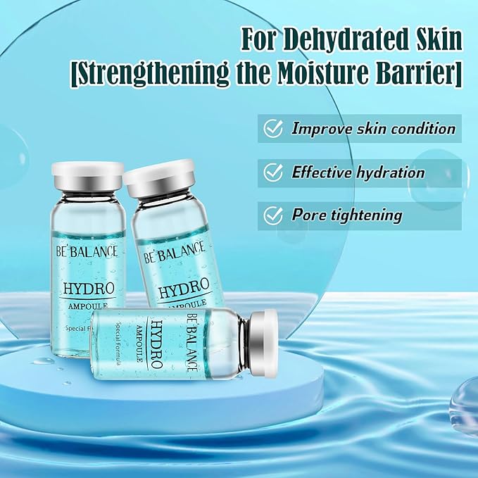 Hydro Ampoule-Korean Skin Care Serum for Microneedling Serum Ampoules for Face Starter Kit,dry effectivelyAll-purpose ampoule for Sensitive skin